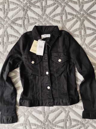 Cazadora vaquera MNG negra Talla XXS
