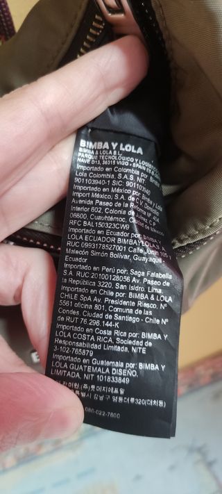 Bolso Bimba y Lola Gris Multicolor