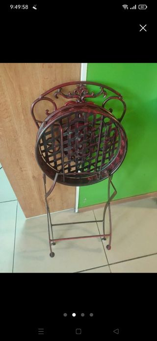 Sedia in ferro battuto in stile vintage