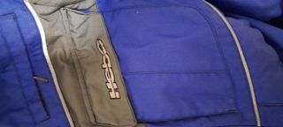 Chaqueta Moto Hebo Azul y Gris talla L 

