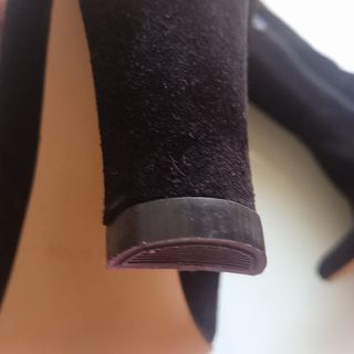 Botas altas tacón ante negro
