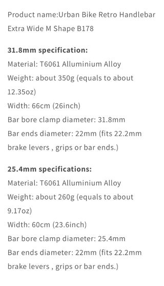 Manillar Bici Urban Road Bike B178 Negro