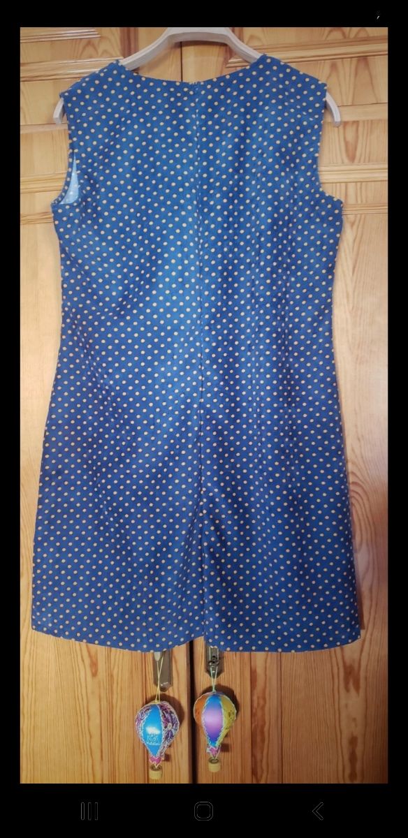Vestido azul lunares talla XXL