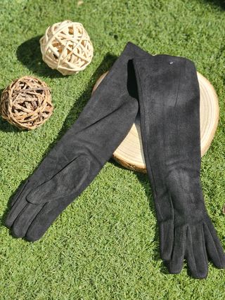 Guantes largos fiesta negros