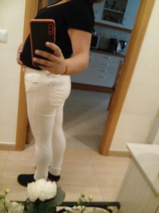 Jeans blancos Bershka talla 38