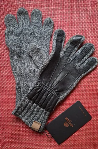 Guantes Lotusse Lana y Piel Hombre