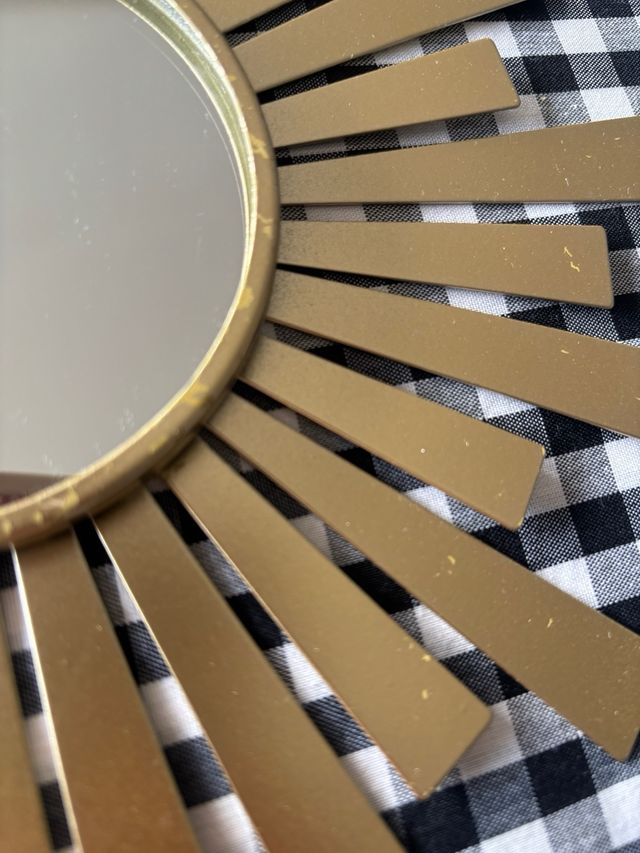 Set 3 Espejos Decorativos Sol Dorado. 