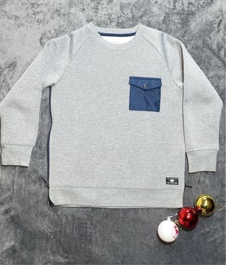 Jersey Zara niño 8  azul y gris