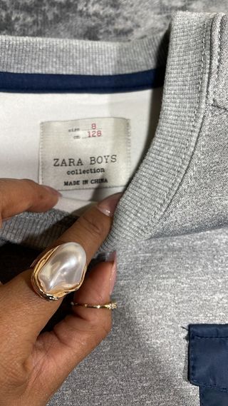 Jersey Zara niño 8  azul y gris