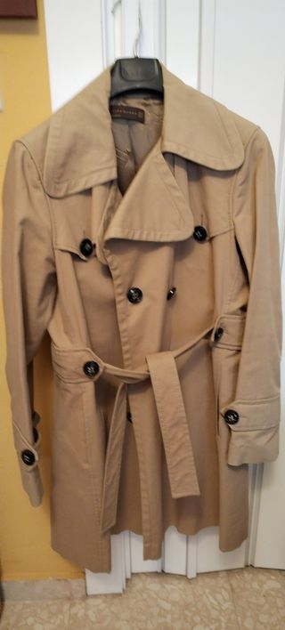 Gabardina Zara Beige Mujer