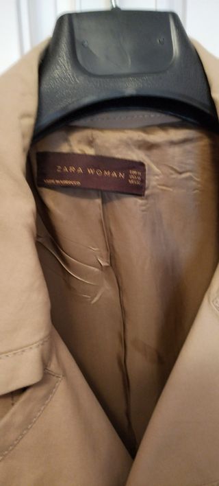 Gabardina Zara Beige Mujer
