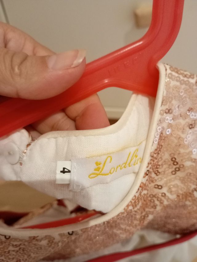 Vestido niña lentejuelas talla 4
