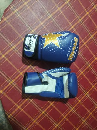 Guantes Boxeo Farab 6oz Niños Azul Estrellas