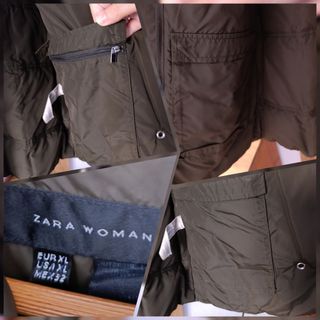 Chaqueta acolchada Zara verde oliva.