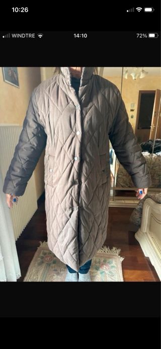 Giubbotto lungo donna marrone