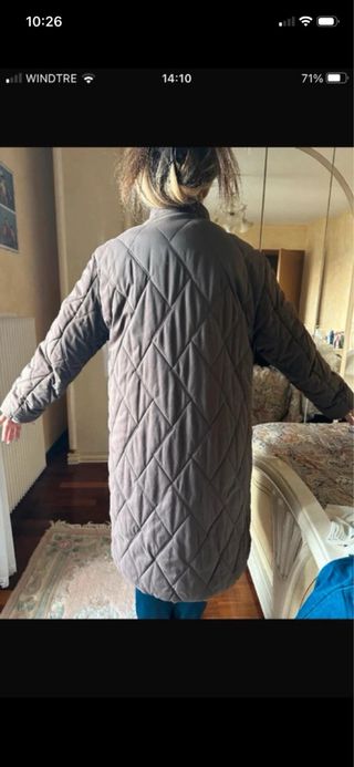 Giubbotto lungo donna marrone