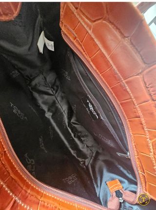 Borsa a mano Tosca Blu marrone effetto coccodrillo