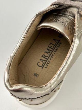Sneakers Carmela Donna Pelle Oro/Argento Tg 38