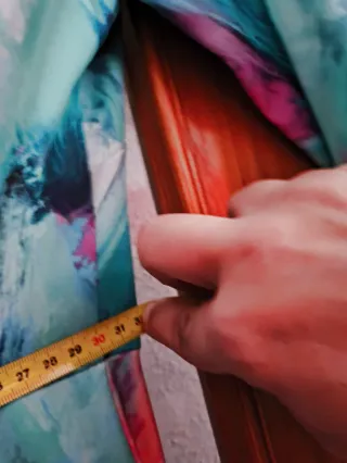 Vestido estampado multicolor.