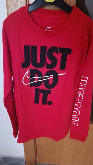 Camiseta Nike Manga Larga Roja Just Do It