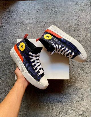 Converse Chuck 70 Hi Black Red Tall 45 Muy Bien