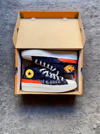 Converse Chuck 70 Hi Black Red Tall 45 Muy Bien