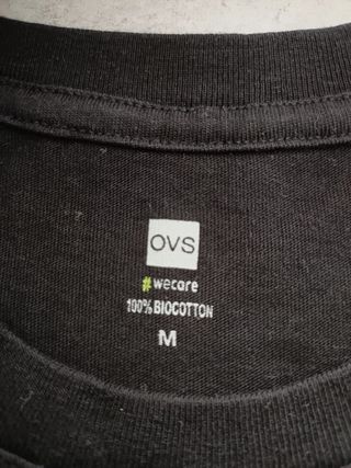 T-shirt nera, marca OVS, Taglia M
