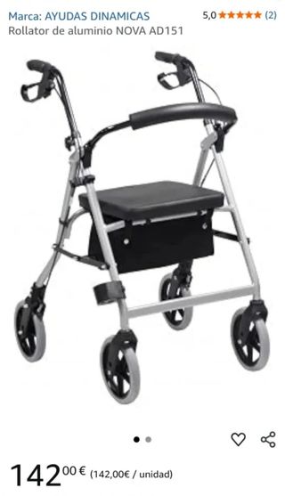 Rollator Aluminio NOVA AD151 Plegable