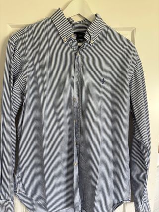 Camisa Polo Ralph Lauren Rayas Azul/Blanco