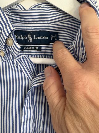 Camisa Polo Ralph Lauren Rayas Azul/Blanco