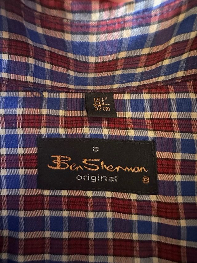 Camisa de cuadros manga larga Ben Sherman talla M