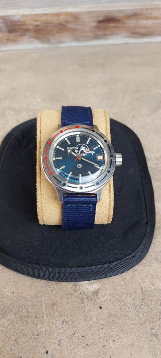 Reloj Vostok Amphibia automático azul Scuba dude