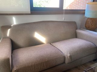 Sofá 2 plazas beige/gris poco uso