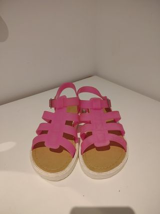 Sandalias cangrejeras rosas talla 36