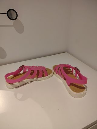 Sandalias cangrejeras rosas talla 36