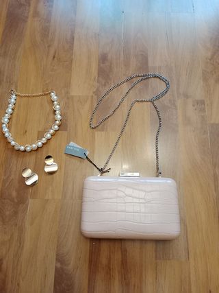 Bolso de fiesta Parfois rosa 