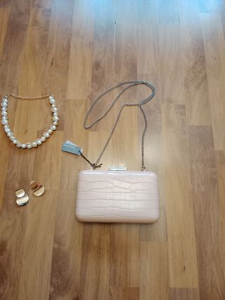 Bolso de fiesta Parfois rosa 