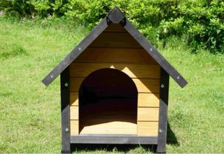 Caseta para perro de madera grande 