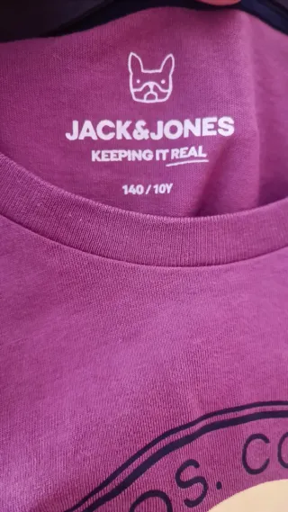 Camiseta Jack & Jones Granate Manga Larga