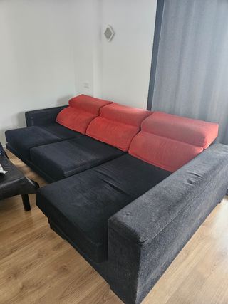 Sofá chaise longue de calidad con baúl