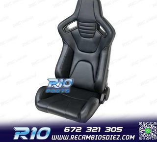 ASIENTO BAQUET UNIVERSAL CUERO NEGRO LOOK EVO