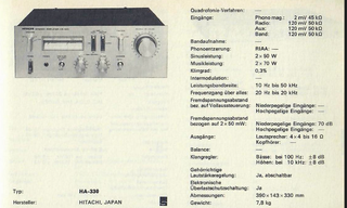 Amplificador Hitachi HA-330