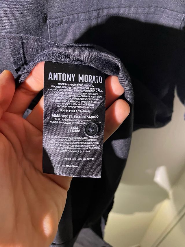Camicia Antony Morato Nera Manica Corta