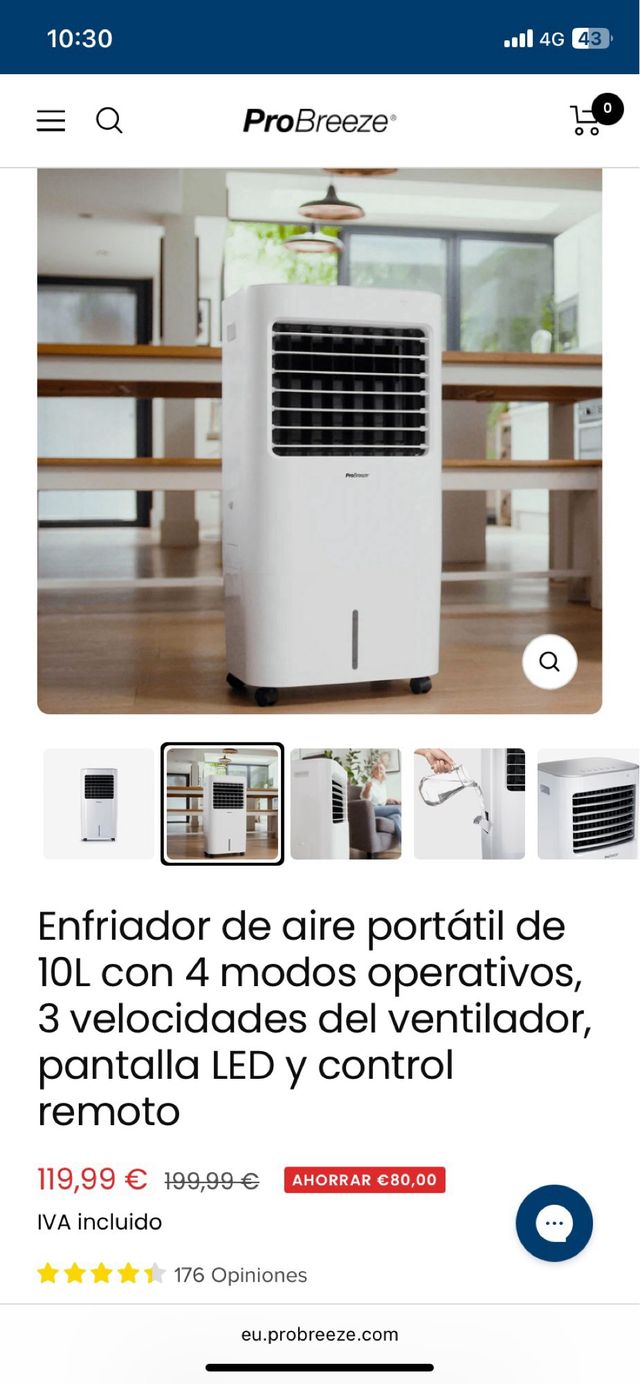 Enfriador de Aire Portátil  ProBreeze pinguino