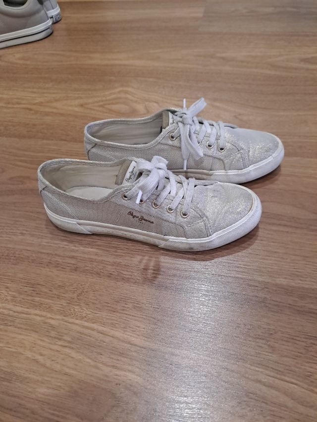 Zapatillas Pepe Jeans Plata Mujer