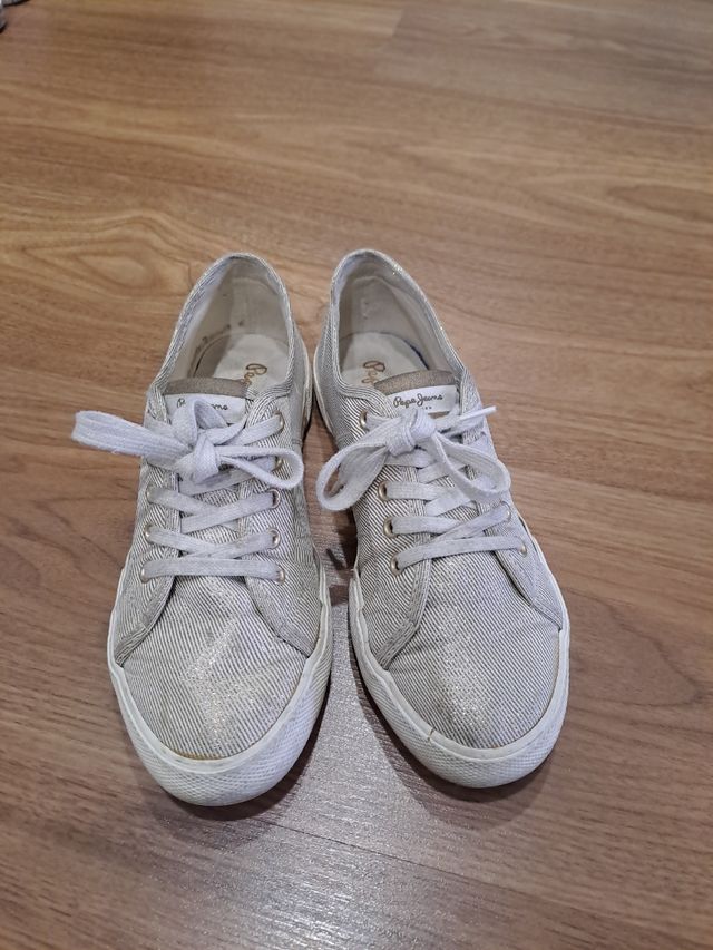 Zapatillas Pepe Jeans Plata Mujer