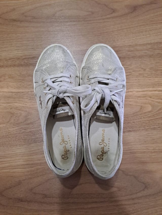 Zapatillas Pepe Jeans Plata Mujer