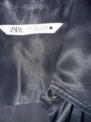 Camisa Zara Negra Manga Larga