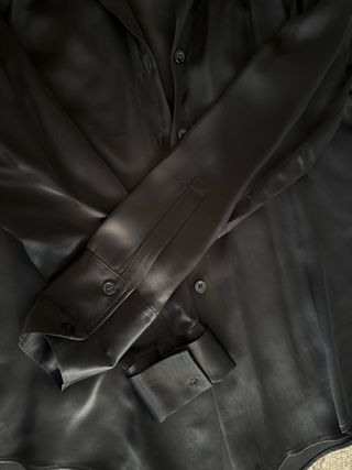 Camisa Zara Negra Manga Larga