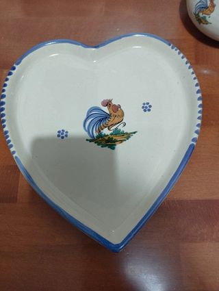 Servizio caffè zuccheriera ceramica decorata